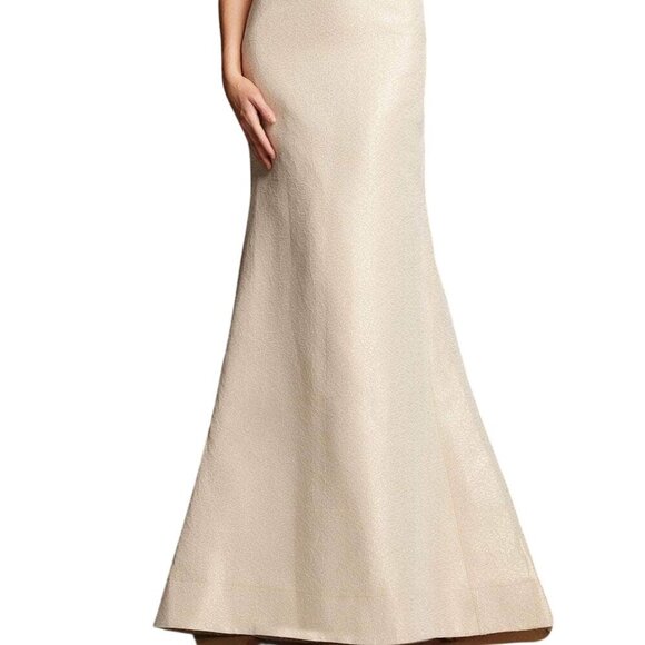 NWT Jovani 06831 Crepe Mother of the Bride Dress Champagne Size 2 - Picture 2 of 8